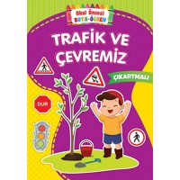 Okul Öncesi Boya Öğren Trafik ve Çevremiz Çıkartmalı