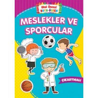 Okul Öncesi Boya Öğren Meslekler ve Sporcular Çıkartmalı