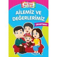 Okul Öncesi Boya Öğren Ailemiz ve Değerlerimiz Çıkartmalı