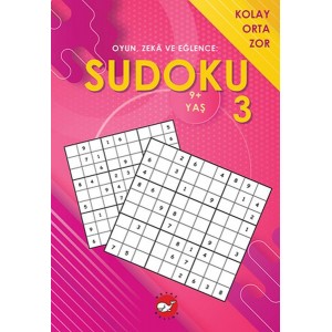 Oyun, Zeka ve Eğlence Sudoku 3 Kolay, Orta, Zor 9 Yaş
