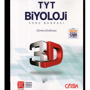 3D TYT Biyoloji Tamamı Video Çözümlü Soru Bankası Yeni