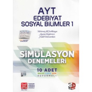 3D AYT Edebiyat Sosyal Bilimler 1 Tamamı Video Çözümlü Simülasyon Denemeleri Yeni