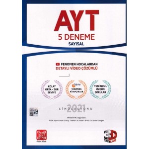 3D AYT Sayısal 5'li Paket Deneme