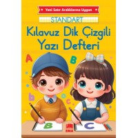 Dik Temel Harflerle Standart Renkli Kareli Yazı Defteri