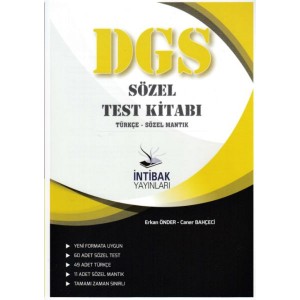 İntibak 2021 DGS Sözel Test Kitabı